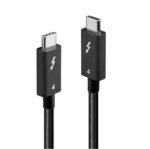 Cablu Lindy Thunderbolt 4, Length 1m, 40Gbps, passive, negru  Connectors  Connector A: Thunderbolt 4 USB Type C Male with E-Mark Connector B: Thunderbolt 4 USB Type C Male Housing Material: Stainless Steel Connector Plating: Nickel Pin Construction: Copper alloy Pin Plating: Gold Dimensions - Image 2