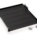 Raft fix perforat Triton 19" 1U/550 capacitate incarcare 40kg, negru