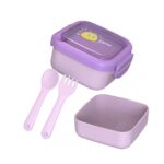 Caserola 2in 1 cu lingurita si furculita, mov, U-Grow - Image 3