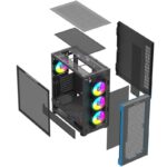 Carcasa Aqirys Sargas, RGB, Mid Tower, Black - Image 6