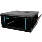 CABINET 19″ SPACER 4U 600x600mm, fixare pe perete, Flatpack (dezasamblat), Black, usa sticla cu blocare, panouri detasabile, otel 1.5mm, sarcina maxima 60Kg - Image 3