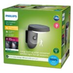 Aplica LED solara pentru exterior cu senzor de lumina si miscare Philips Tyla, 1.2W, 4V, 255 lm, lumina calda (3000K), IP44, 188x158x184mm, Antracit - Image 2
