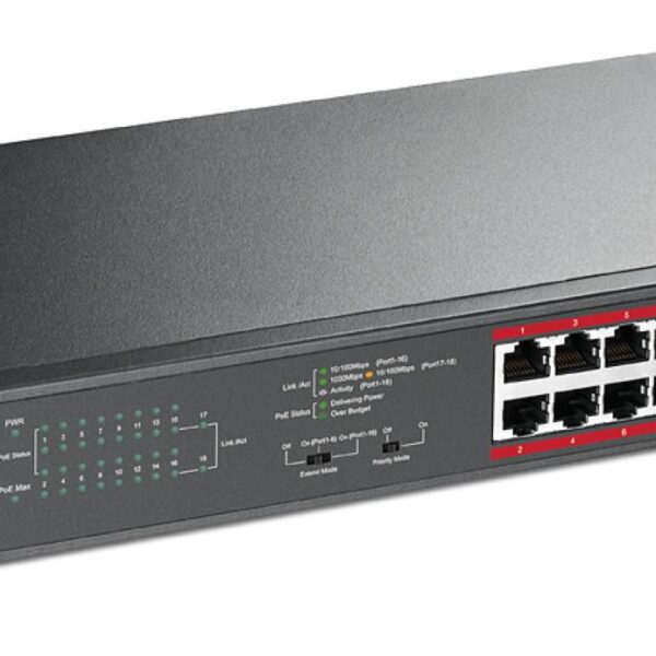 Switch TP-Link TL-SL1218MP, 16 port, 10/100/1000Mbps