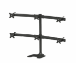 Suport 6 monitoare de birou Neomounts FPMA-D700DD6; pentru display-uri cu diagonale 10"-27", sistem de prindere VESA 100x100~100x100, greutate maxima suportata 8 - per ecrankg, full motion, tilt +180°, swivel +180°, rotate +360°; inaltime reglabila manual 320-888mm; culoare negru. Garantie 5 ani - Image 2