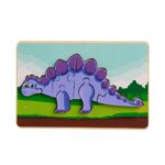 PUZZLE DIN LEMN STEGOZAUR, 8 PIESE, MOMKI - Image 2