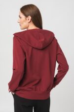 HANORAC COTON CASUAL FEMEI BURGUNDY-XS - Image 3