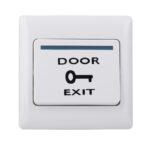 Buton de iesire incastrabil din plastic, ND-EB02A, fara LED; Iesire contact: NO/NC, tensiune 220V, 300mA, auto reset, culoare alba; Dimensiuni: (L x W x H) 86 x 86 x 17mm;