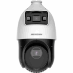 Camera de supraveghere IP Speed Dome 4MP Hikvision DS-2SE4C415MWG-E, lentila fixa bullet: 2.8 mm, lentila varifocala PTZ: 4.8 to 72 mm, 15 × optical, iluminare min.: [Bullet channel]: 0.0005 Lux @ (F1.0, AGC ON), 0 Lux; [PTZ channel]: Color: 0.005 Lux @ (F1.6, AGC ON), B/W: 0.001 Lux @ (F1.6,