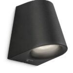 Aplica LED pentru exterior Philips Hue Virga, 3W (30W), 400 lm ,luminacalda (2700K), IP44, 103x92x122mm, Negru