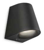 Aplica LED pentru exterior Philips Hue Virga, 3W (30W), 400 lm ,luminacalda (2700K), IP44, 103x92x122mm, Negru