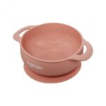 Set diversificare 3 piese silicon : bol , farfurie si cana cu cioc, roz, U-Grow - Image 3