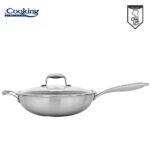 TIGAIE WOK INOX + CAPAC STICLA 30x8.5 CM, 4.5L, TITANIUM3, COOKING BY HEINNER - Image 3