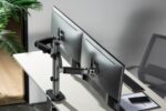 Suport 2 monitoare Serioux MM55-C024, compatibilitate  dimensiune ecran 17"-32",  greutate maximă suportata: (per ecran): 9kg, VESA: 75x75, 100x100, inclinare: +70°~-70°, pivotare: +90°~-90°, rotația ecranului: + 180°~-180°, instalare: clemă, grommet - Image 14