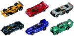 MACHETA DIE CAST, SET 6 MASINI CURSE, SCARA 1/64, 7.5CM, DIVERSE MODELE SI CULORI- VERDE, ALB, ROSU, BLEU, NEGRU, MOV, PORTOCALIU, GRI, ALBASTRU, MARO, GALBEN - Image 2