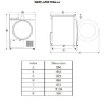 Uscator de rufe HEINNER HHPD-M9K3SA+++, 9 kg, Inverter, Clasa: C, Argintiu - Image 2