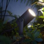 Spot LED RGB pentru exterior cu spike Philips Hue Lily, 8W (49W), 600lm ,lumina alba si color (2200-6500K), IP65, 70x84x194mm, Negru - Image 3