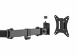 Suport 2 monitoare SeriouxMM66-C024, brat articulat monitor, compatibilitate dimensiune ecran 17"-32",  greutate maximă suportata: (per ecran): 9kg, VESA: 75x75, 100x100, inclinare: +45°~-45°, pivotare: +90°~-90°, rotația ecranului: + 180°~-180°, instalare: clemă, grommet - Image 12