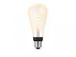 Bec LED inteligent vintage (decorativ) Philips Hue Filament Edison ST72 ,Bluetooth, E27, 7W (40W), 550 lm, lumina alba (2200-4500K)