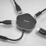 Hub USB DLINK DUB-M420, 4 porturi, negru