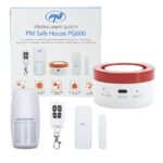 Sistem de alarma wireless PNI Safe House PG600, sistem inteligent de securitate pentru casa, conectare wireless, alarma antiefractie, alarma fara fir, alerta inteligenta prin aplicatia TUYA iOS / Android, compatibil cu Alexa si Google Assistant, dIMENSIUNI: 65 x 65 x 37 mm, Raza comunicatie