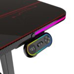 Birou electric Serioux Carbon Pro RGB, reglabil pe inălțime, Dimensiuni blat 1400mm x 700mm, Orientare Cadru: Rectangular, Greutate maxima: 60 kg, Interval de inălțime: 730~ 1210 mm, Segmente coloană: coloană în două etape - Image 8