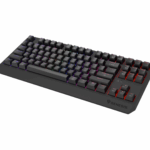 Tastatura gaming mecanica wireless Genesis Thor 230 TKL, iluminare RGB, swtich-uri Red, 87 taste, 11 butoane multimedia, negru