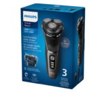Aparat de ras PHILIPS Shaver Seria 3000 S3343/13, Barbierit umed şi uscat, Fara fir, Capete 5D pivotante si flexibile, Lame autoascutire, 60 min, Sistem de barbierire anticoroziune, Capac de protectie, Suport de incarcare, Negru, L x A x I (mm) 80x140x190 - Image 2