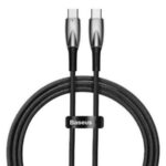 Cablu alimentare si date Baseus Glimmer, Fast Charging Data Cable pt.smartphone, USB Type-C la USB Type-C 100W, 1m, negru