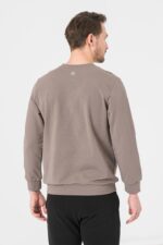 BLUZA COTON CASUAL BARBATI TAUPE-S - Image 3