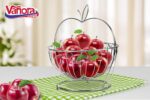 COS FRUCTE METALIC CU STAND, 30x29 CM,VANORA HOME - Image 3