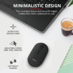 Mouse Wireless Trust Puck Rechargeable Wireless Ultra-Thin Mouse, 1600 dpi, Negru - Image 3