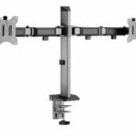 Suport 2 monitoare Serioux MM55-C024, compatibilitate  dimensiune ecran 17"-32",  greutate maximă suportata: (per ecran): 9kg, VESA: 75x75, 100x100, inclinare: +70°~-70°, pivotare: +90°~-90°, rotația ecranului: + 180°~-180°, instalare: clemă, grommet