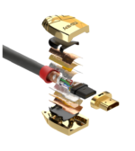 Cablu Lindy HDMI High Speed, 2m, Gold - Image 3
