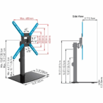 Suport TV de podea, Barkan S320.B, Fix, 29"-58", VESA 400x400, suporta pana la 25kg, Negru - Image 2