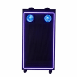Sistem de sunet Akai DJ Power PRO, bluetooth V5.3, raza pana la 10 metri, RMS 650W, intrare AUX, intrare chitara/microfon, difuzoare 1" + 6.5" + 15", 5" x 2, frecventa de raspuns: 30Hz – 20KHz, 50/60Hz, consum energie 250W, distorsiune 1%, impedanță: 4Ω, afisaj si lumini LED, negru - Image 2