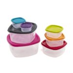SET 7 CASEROLE PATRATE CU CAPACE,PLASTIC, VANORA HOME - Image 2