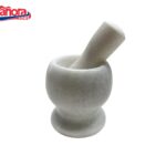 MOJAR CU PISTIL DIN MARMURA, DIA 9.5 CM, ALB, VANORA HOME