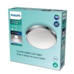 Plafoniera LED Philips Doris CL257, 17W, 1700 lm, lumina neutra (4000K) ,IP44, 31.3cm, Crom - Image 2