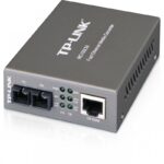 "Omada 10/100 Mbps RJ45 to 100 Mbps Multi-mode SC Fiber Converter PORT: 1× 100 Mbps SC Port, 1× 10/100 M RJ45 Port (Auto MDI/MDIX) SPEC: Full-duplex, Up to 2 km, Chassis TL-MC1400 Rack-mountable"