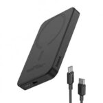 Baterie externa Baseus Magnetic Mini Wireless, 5000mAh, max 20W pe cablu, 1 x USB Type-C output/input, incarcare wireless 15W, include cablu USB Type-C la USB Type-C 30cm, negru - Image 2