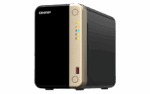 NAS QNAP 264 2-Bay, CPU Intel Celeron N5105/N5095 4-core/4-thread Processor, RAM 8 GB DDR4 (onboard, not expandable), HDD 2 x 2.5"/3.5" SATA 6Gbps + 2 x M.2 2280 PCIe Gen 3 x1 SSD slots (neincluse), LAN: 2 x 2.5GbE (optional 10GbE expansion via a PCIe card), USB3.2 Gen2: 2 x