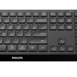 Kit Wireless tastatura si mouse Philips SPT6407B/00, taste numerice, negru