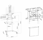 Stand mobil de podea, Neomounts by Newstar NS-M1250BLACK, 37"-70", VESA max. 600x400, suporta pana la 70kg, inclinatie 5°, rotatie 90°, negru - Image 3