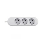 Prelungitor Bachmann SMART 3xCEE7/3, fara intrerupator, lungime cablu 5m, H05VV-F 3G1.5, alb, nedemontabil