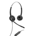 Casti Head-band AXTEL Elite UC stereo USB-A/USB-C, Wired, Noise-canceling, Negru