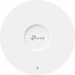 "Omada  AX6000 Ceiling Mount Dual-Band Wi-Fi 6 Access Point PORT: 1×2.5G RJ45 Port SPEED:1148Mbps at  2.4 GHz + 4804 Mbps at 5 GHz FEATURE: 802.3at POE+ and 12V DC (Power Adapter is not included), 4×Internal Antennas, MU-MIMO, 160MHz Supported, Seamless Roaming, Band Steering, Beamforming, Load