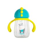 Pachet 3 in 1 cana 260 ml tritan cu 3 accesorii diferite pentru baut : tetina biberon, cioc , pai, blue, U-Grow - Image 2