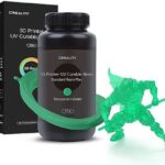 CREALITY Rasina Standard plus rigida fotosensibila, 500g, culoare transparent Green, compatibila cu imprimante 3D cu tehnologie LCD.