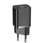 INCARCATOR retea Baseus Super Si, Quick Charge 20W, 1 x USB Type-C 5V/3A max, include cablu USB Type-C la Lightning Iphone 1m, negru - Image 2