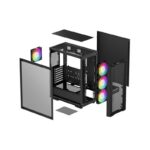 Carcasa DeepCool CC560 MESH V2, RGB, Mid Tower, Black - Image 10